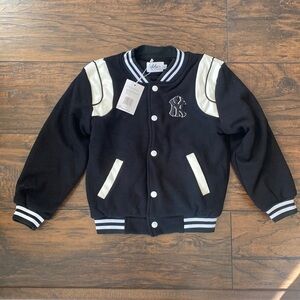 Lola and the Boys NY Yankees Black Varsity Bomber 6t